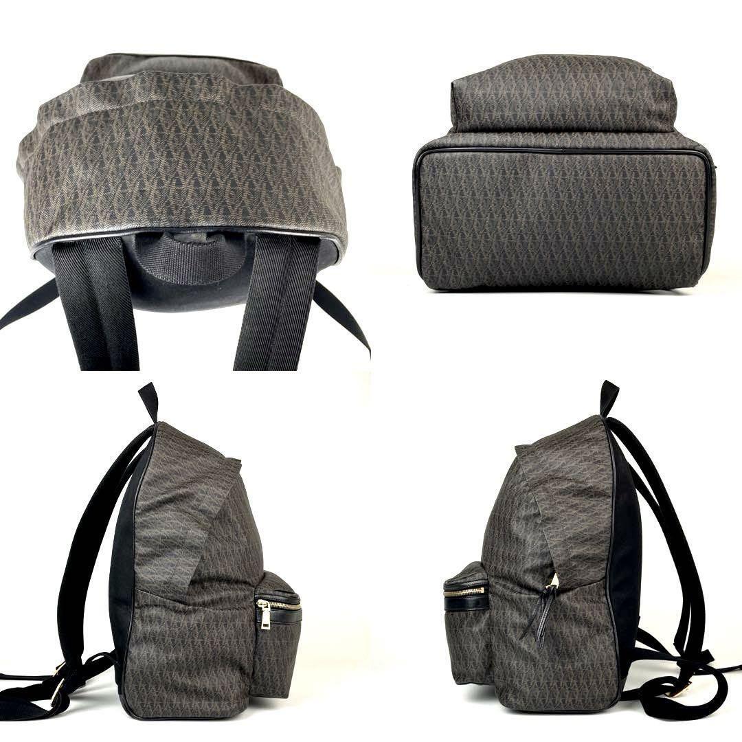 SAINT LAURENT PARIS City Monogram All-Over Pattern Backpack Brown #QYF8GC
