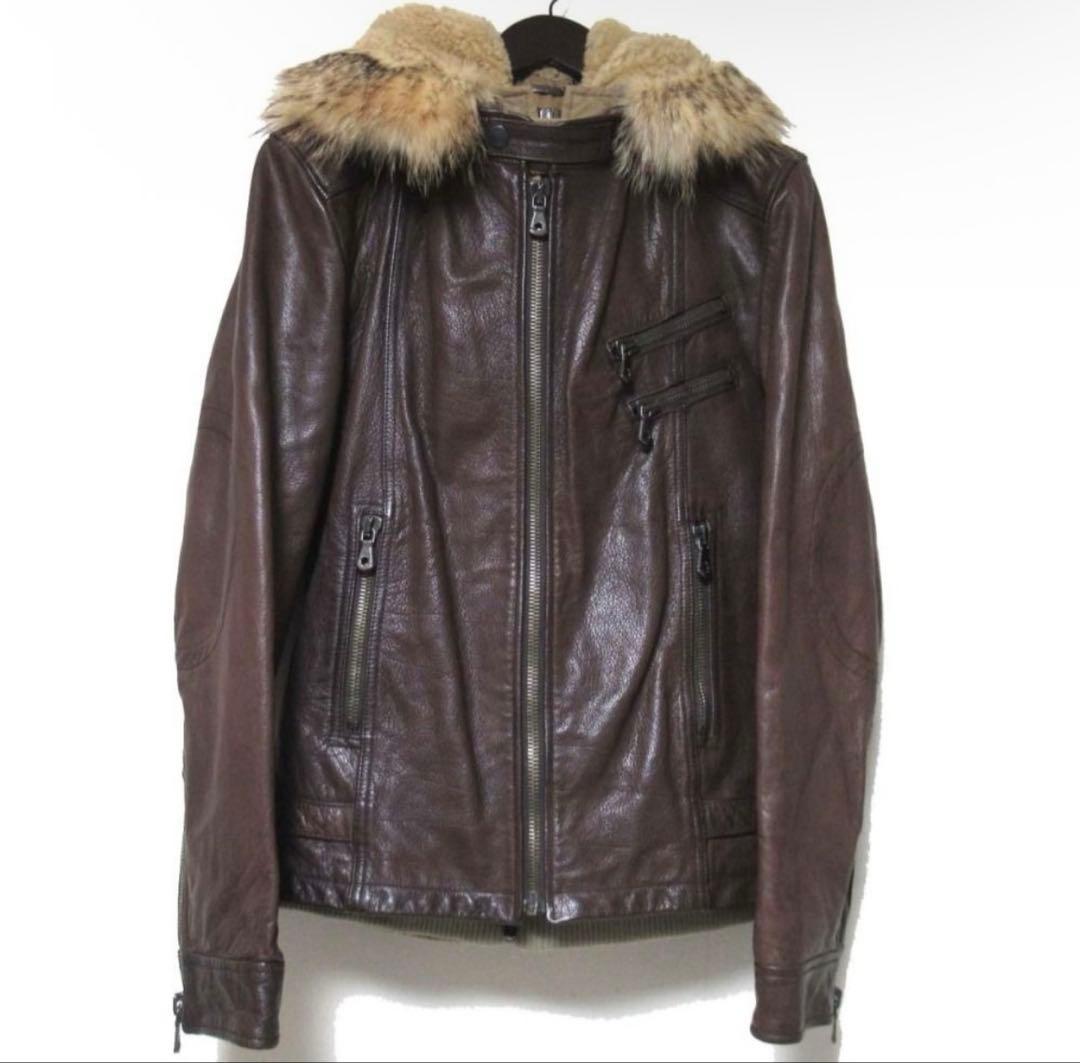 DOLCE&GABBANA Leather Jacket with Fur #QY4I38