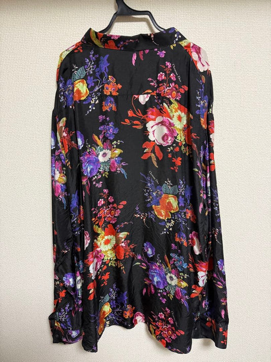 Christian Dior floral print long-sleeved silk shirt #QYBSI3