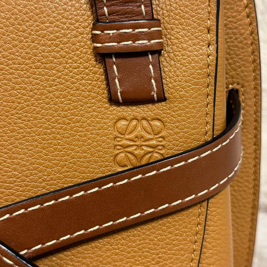 Loewe Gate Top Handle Mini Brown Soft Grain Calf Bag #QYF8B6