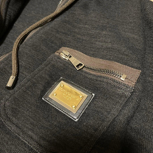 Dolce & Gabbana logo plaque zip hoodie, unisex #QYINTO