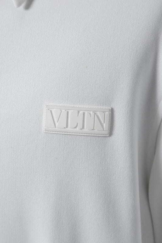 VALENTINO Rubber Logo Snap Button Jersey Long Sleeve Shirt #QY55BJ
