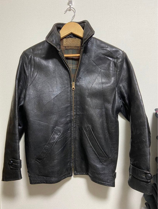 40s 50s VINTAGE LEATHER SPORTS JACKET #QYGQ2S