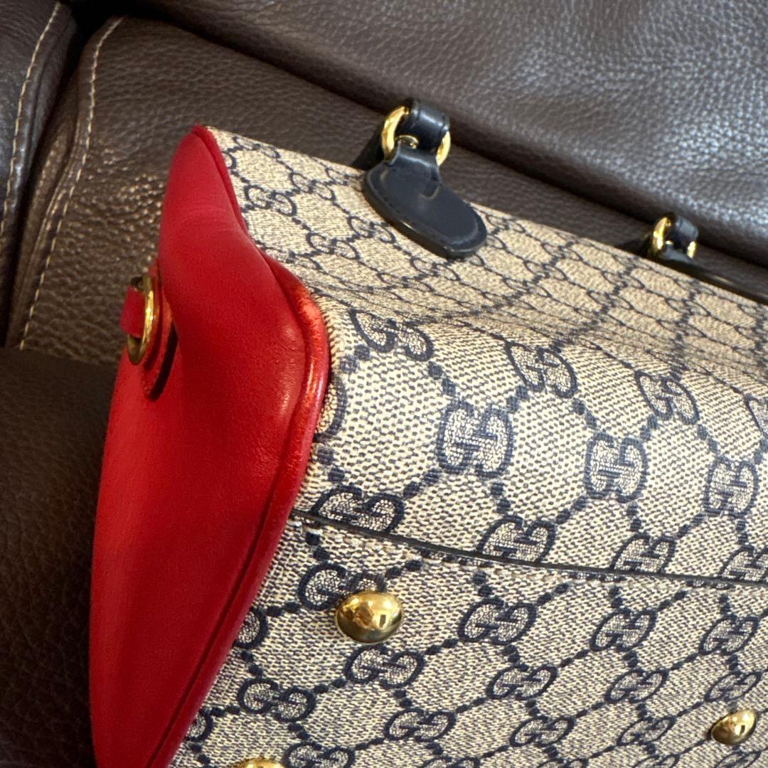 GUCCI GG pattern handbag in beige/red #PGAJWQ
