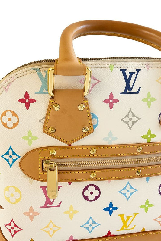 LOUIS VUITTON Monogram Multicolor Alma M92647 White Takashi Murakami #QYAB9H