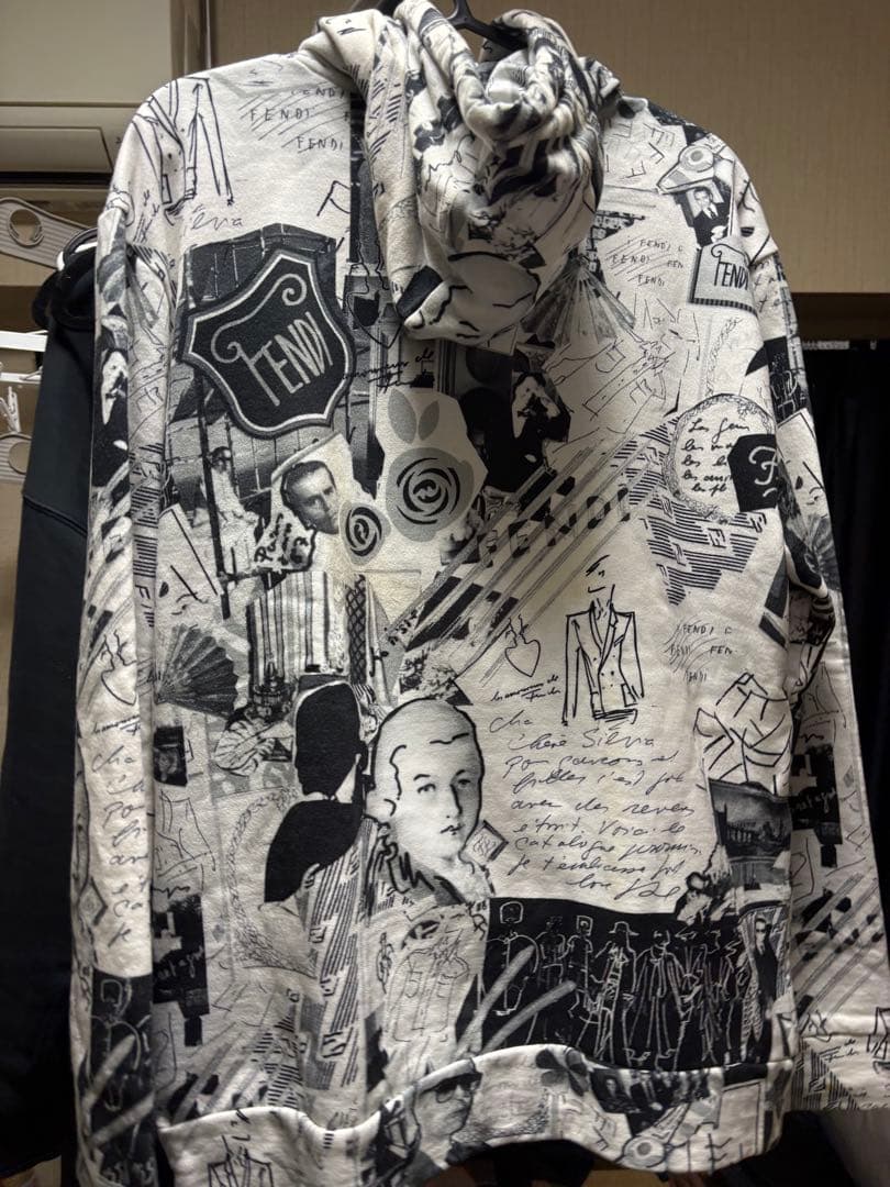 FENDI monochrome art hoodie #QY735I