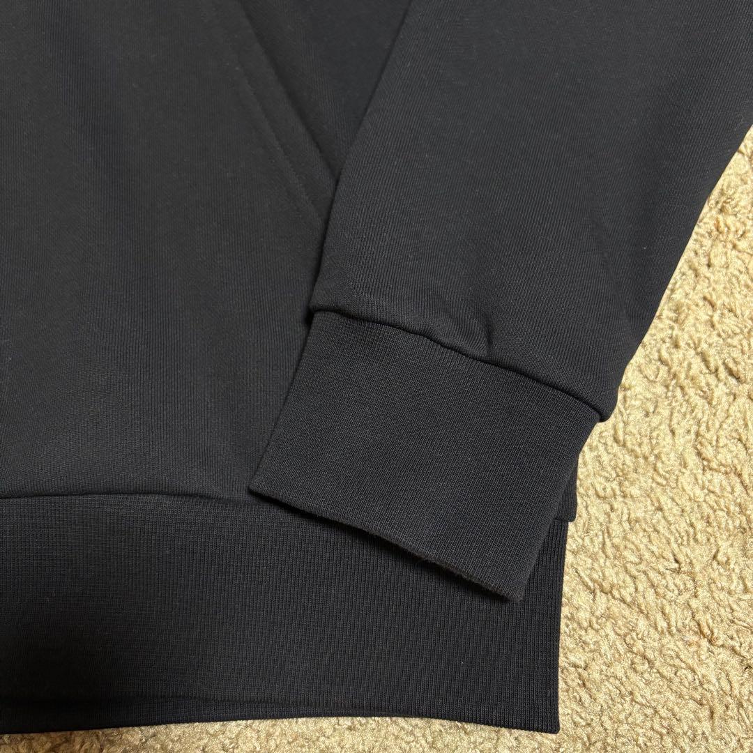 MONCLER black hoodie with front zipper #QY9NM5