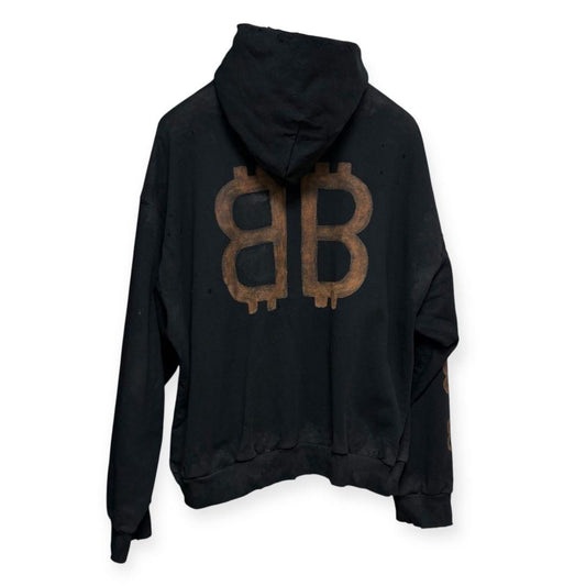 Balenciaga BB Logo Destroy Distressed Pullover Hoodie #QYC83G