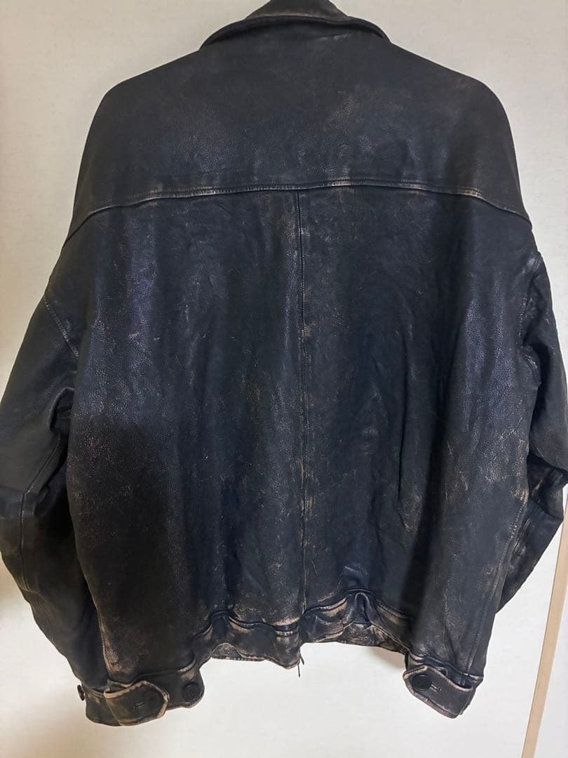 BEAMS 2024AW Distressed Leather Zip Blouson #QY0VLY