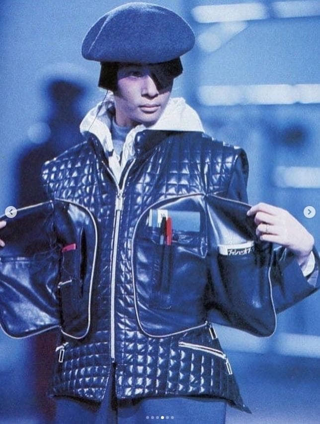 AW91 ISSEY MIYAKE Quilted Leather Jacket #QYAPUJ