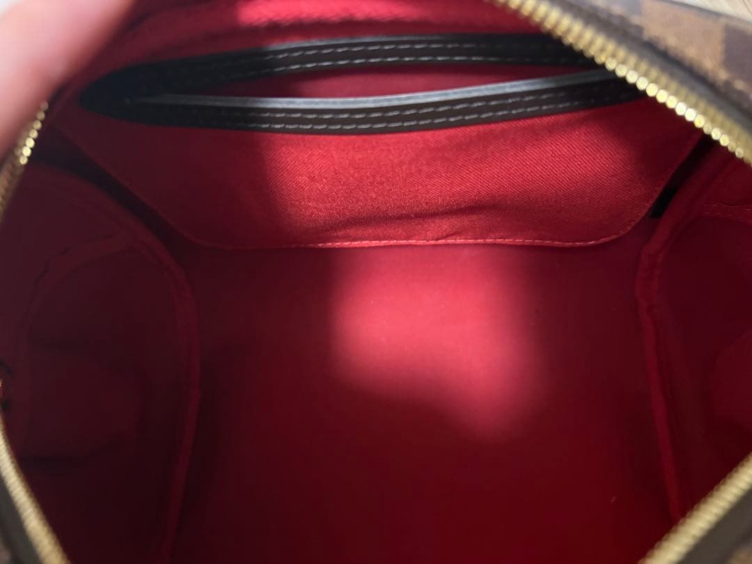 LOUIS VUITTON Alma Gold Damier Canvas Handbag #QY7Z51