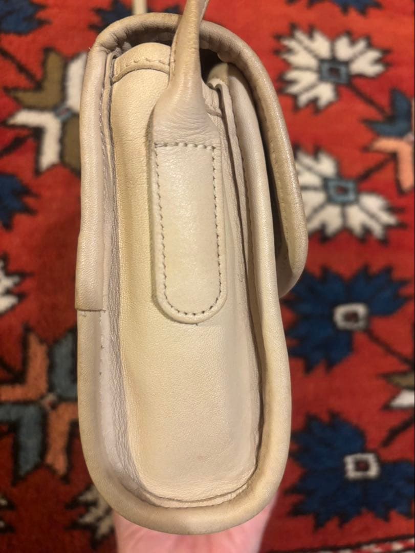 COACH Leather Shoulder Bag Light Beige #QY4QA3