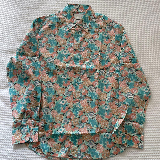 GUCCI LIBERTY PRINT long-sleeved shirt, size L #QYEKYO