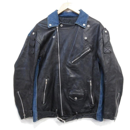 Hysteric Glamour Leather Jacket Denim 30-26011606 #QYD37W