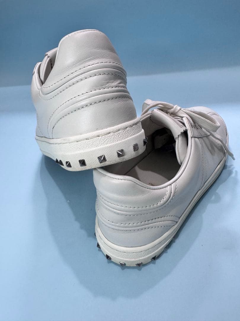 VALENTINO Men's Leather Sneakers White Size 41.5 #QY1IKI