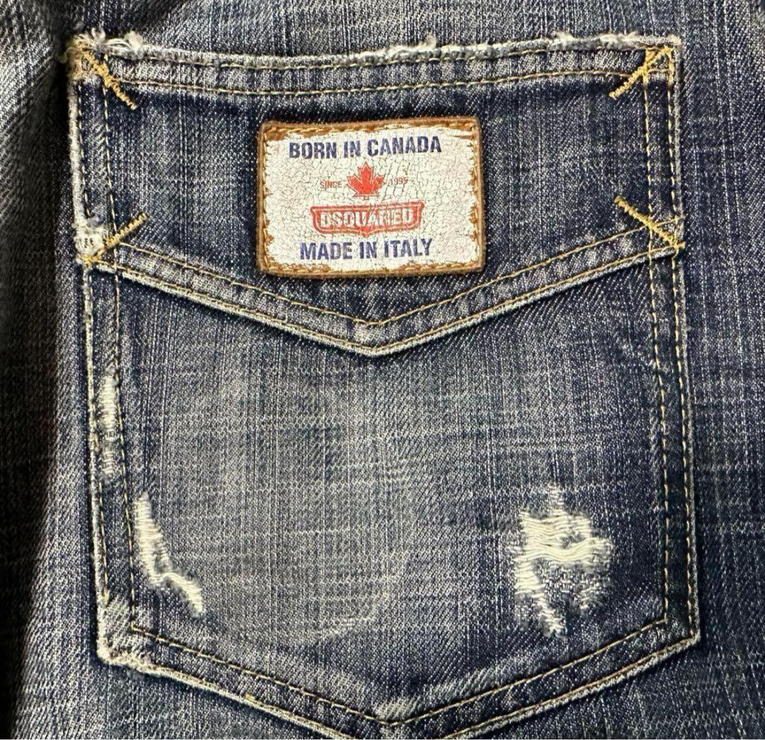 Dsquared2 Distressed Dark Blue Denim Pants #QY1JK5