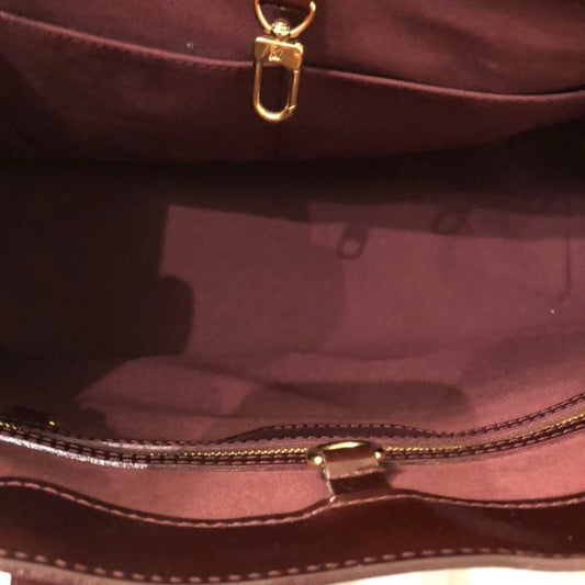 LOUIS VUITTON Vernis Wilshire MM Rouge Fauviste Red Tote Bag #QY572V