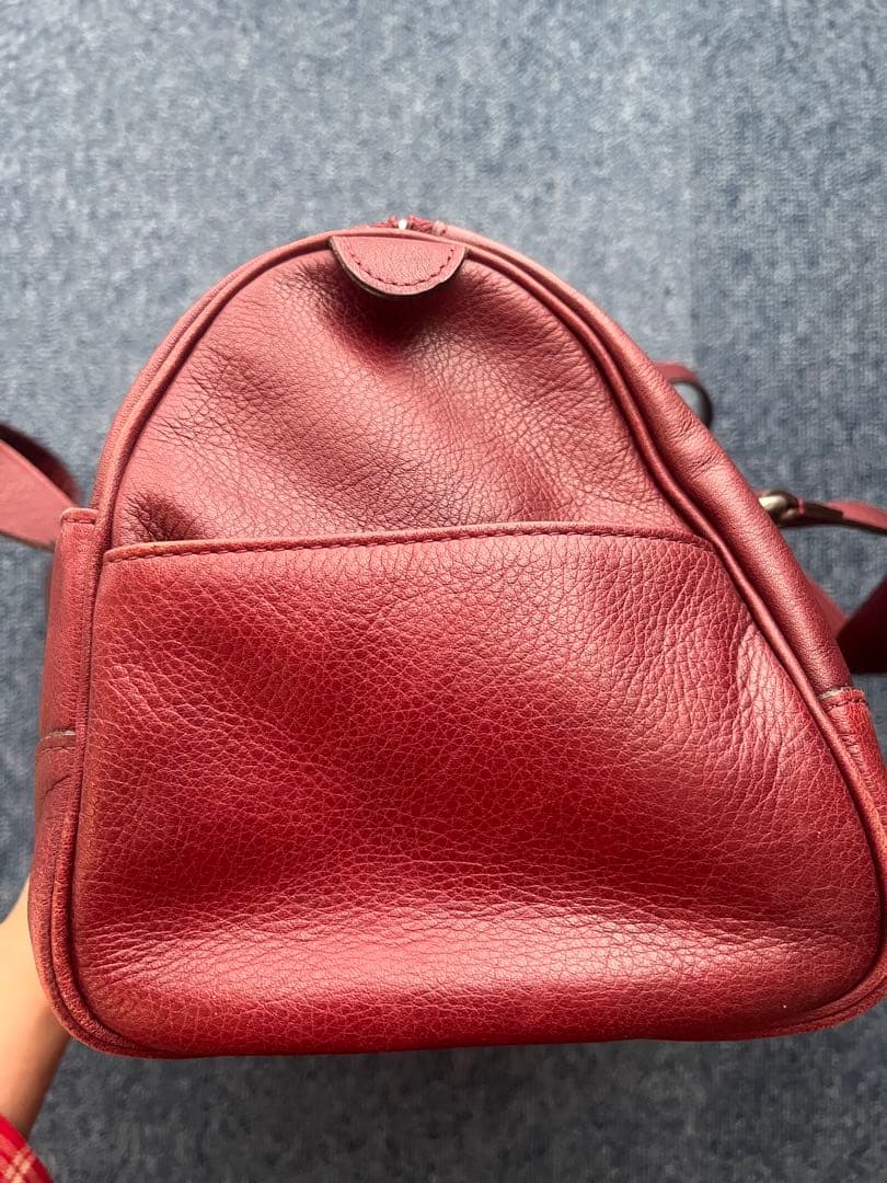 Chloe handbag, red/wine leather. #QYKDO0