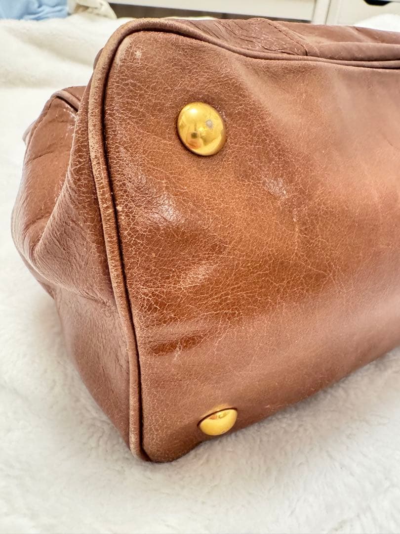 Miu Miu brown leather handbag #QYBT79
