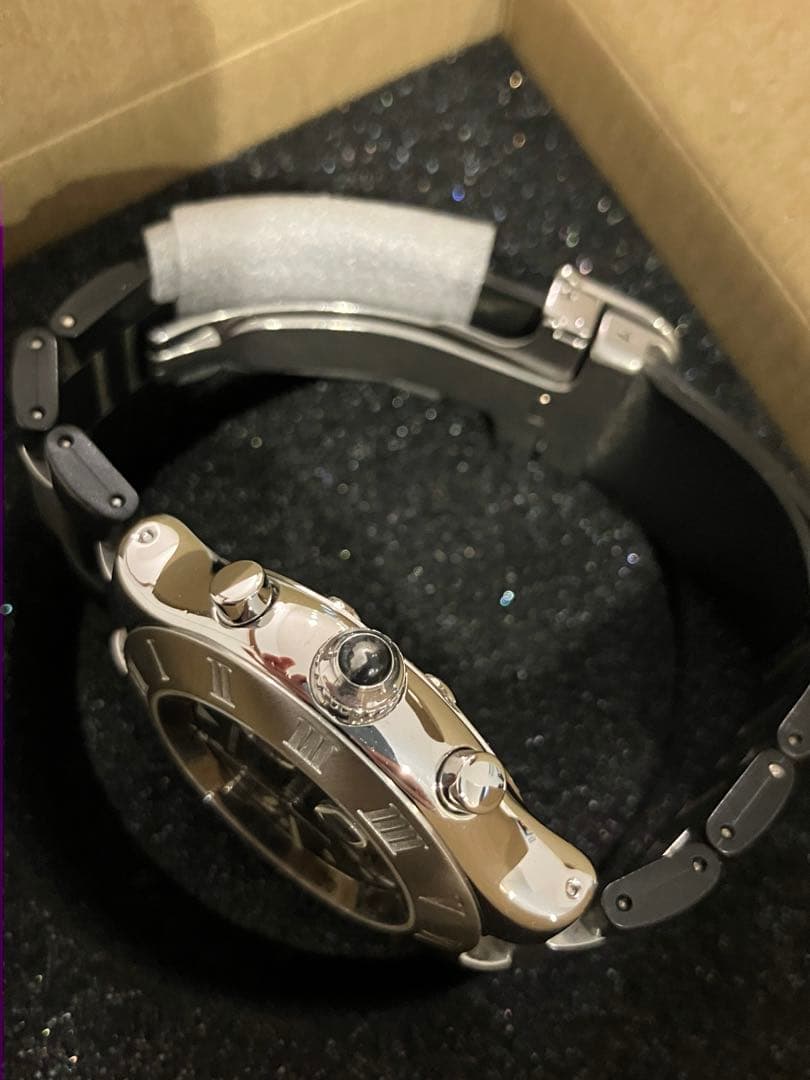 Cartier Chronoscaph Watch Stainless Steel 2424 Quartz Men's #PG8TW5