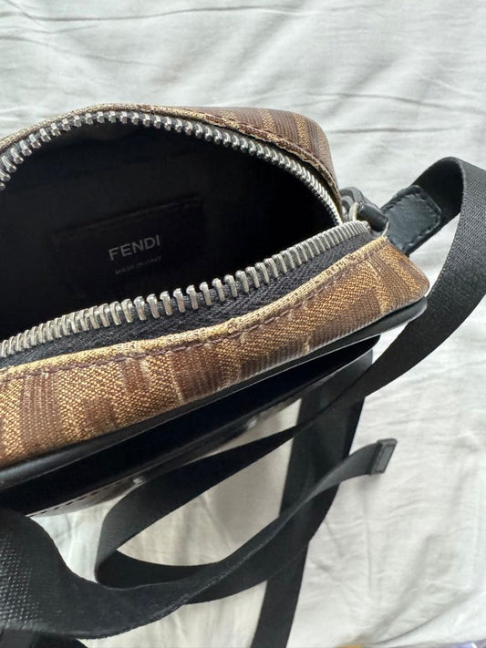 FENDI Shoulder Bag Brown Canvas/Leather #QY2CYP