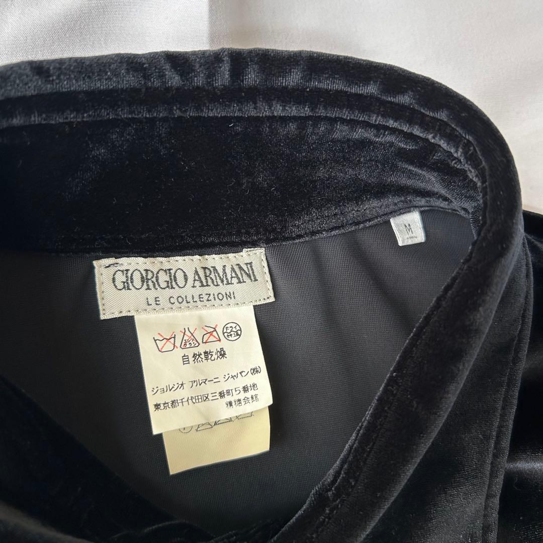 GIORGIO ARMANI Velvet Long Sleeve Shirt M #QY3FLQ