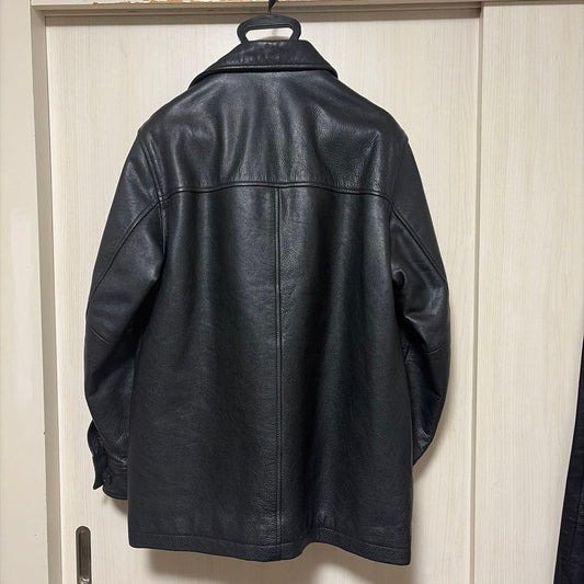 Old Gap leather XS car coat worn by Kunichi Nomura #QY4Q2C
