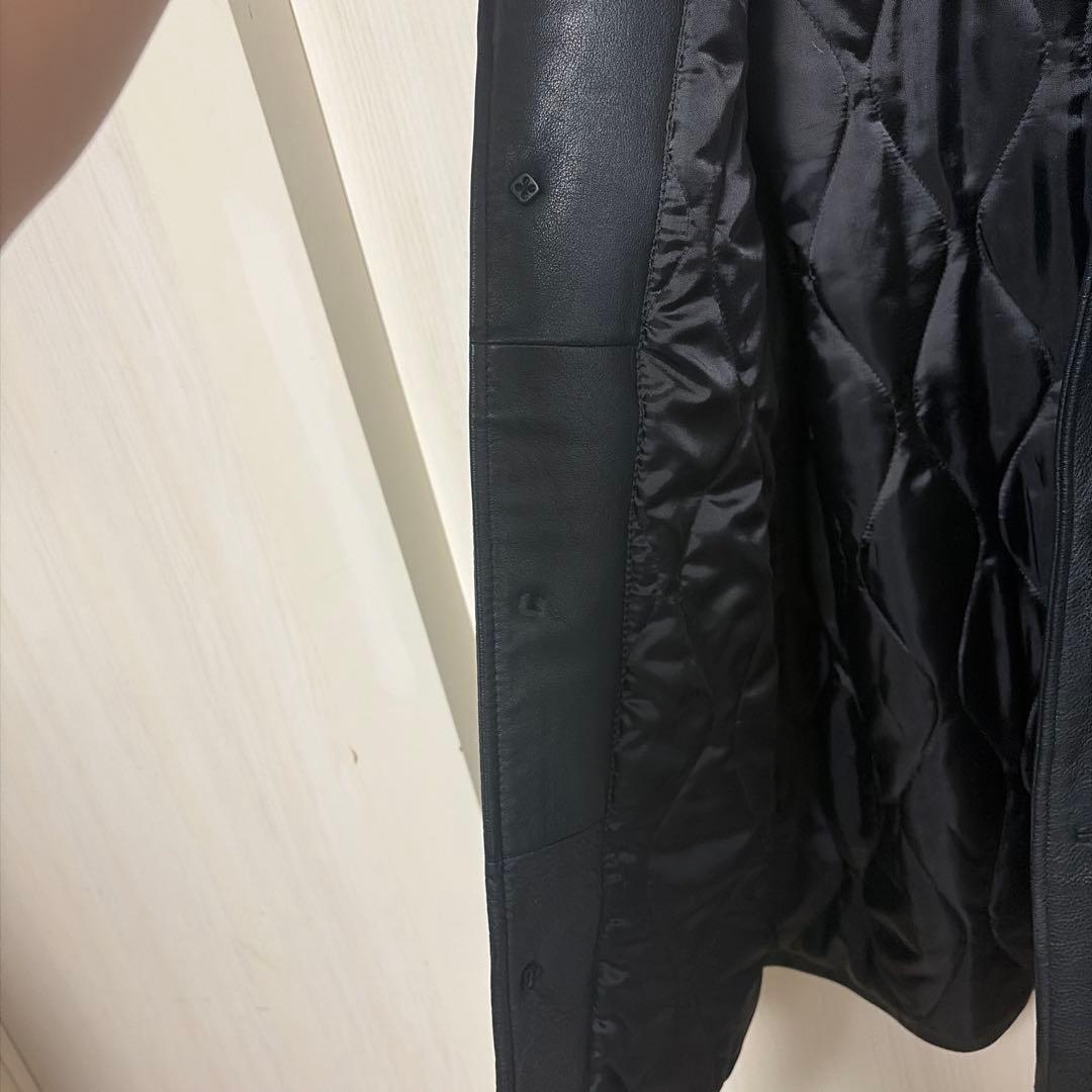 Old Gap leather XS car coat worn by Kunichi Nomura #QY4Q2C