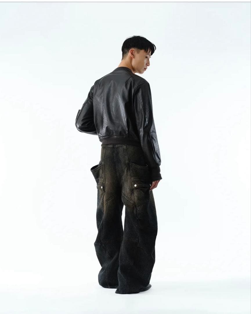 Sublations cow leather adjustable MA-1 #QY2LJ3