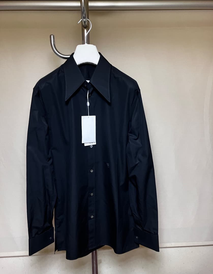 39 Maison Margiela 2024 Spring/Summer Cotton Dress Shirt, Black, 18838 #QYINC1