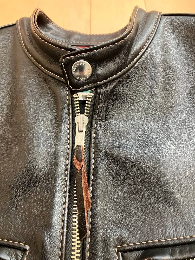 THE FLAT HEAD Brown Horsehide Single Rider Jacket 36 inch #QYBSOY