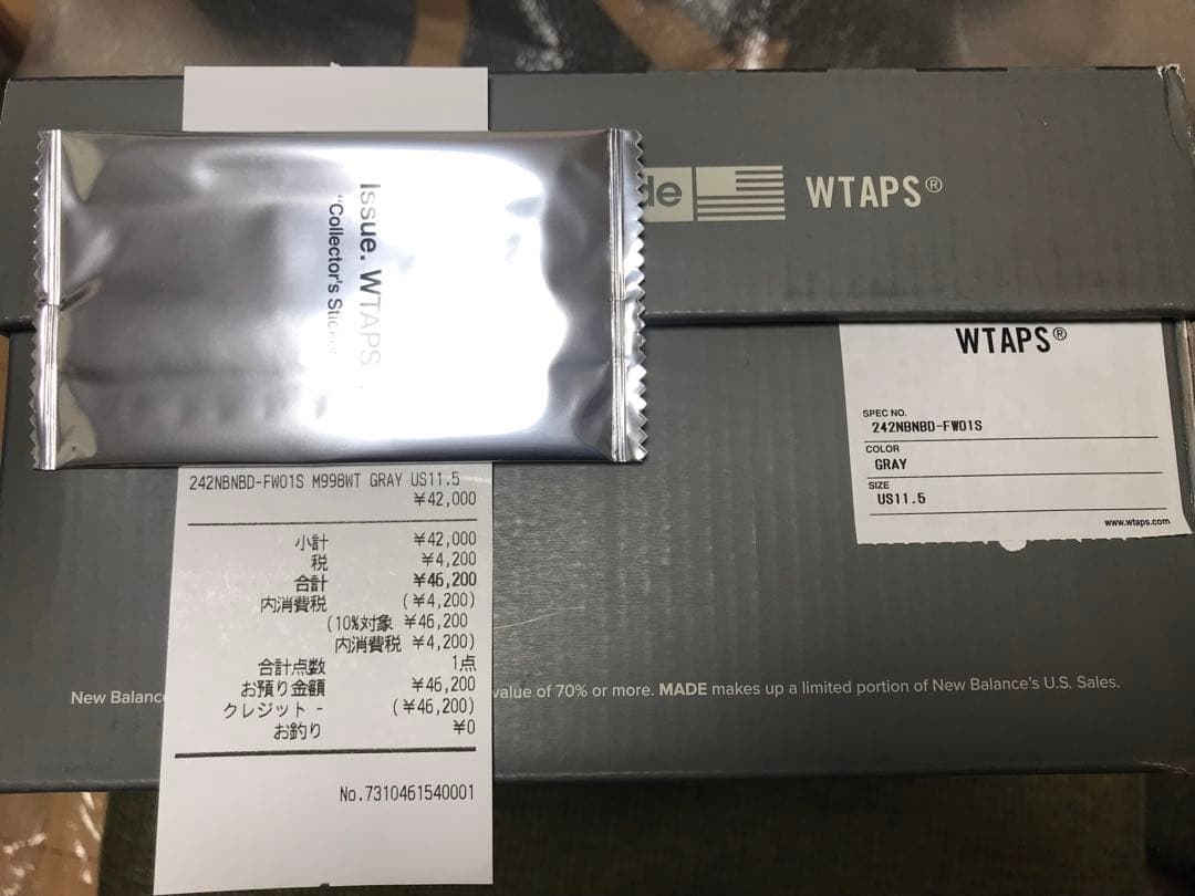WTAPS × New Balance 998 Gray 29.5cm #PG5DF0