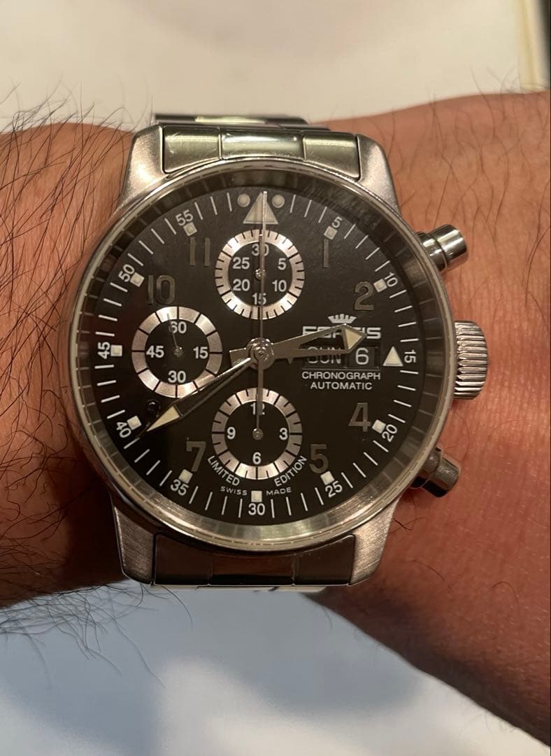 Fortis Flieger Classic Chronograph Valjoux 7750 Ltd 500 Black #QYJQBM