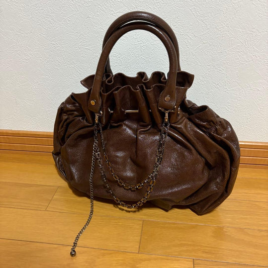 MARNI Brown handbag with chain #QYAYF4