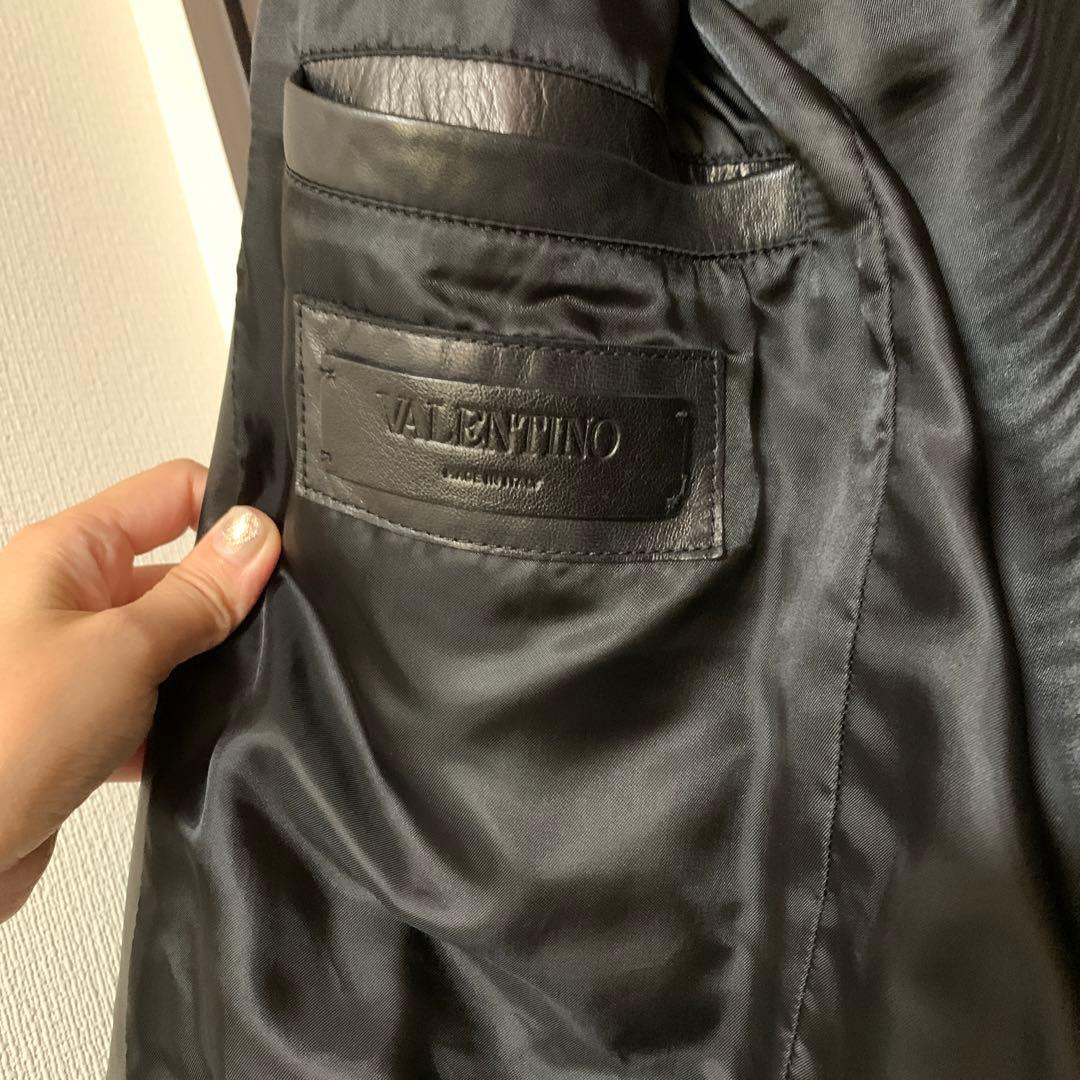 VALENTINO bag logo double rider jacket for men #PF605H