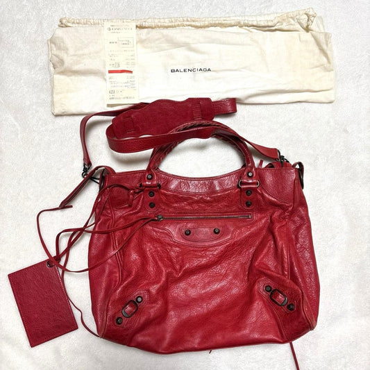 BALENCIAGA BAG Balenciaga Classic City Red 2WAY Storage #QYBLMT
