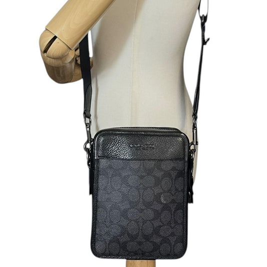 COACH Sullivan Shoulder Bag PVC Black Authenticated #QYGAQG