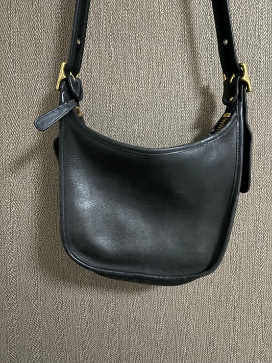 COACH Leather Shoulder Bag, Black #QYKSTK