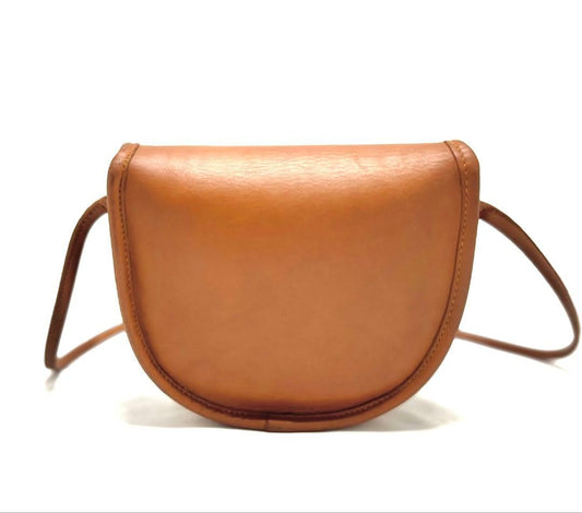 COACH Old Coach Half Moon Shoulder Bag, Leather, Brown, USA #QYI8LM