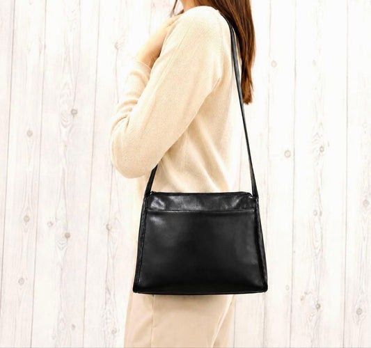 COACH Old Coach USA Leather Shoulder Bag, Black 9927 #QYK62D