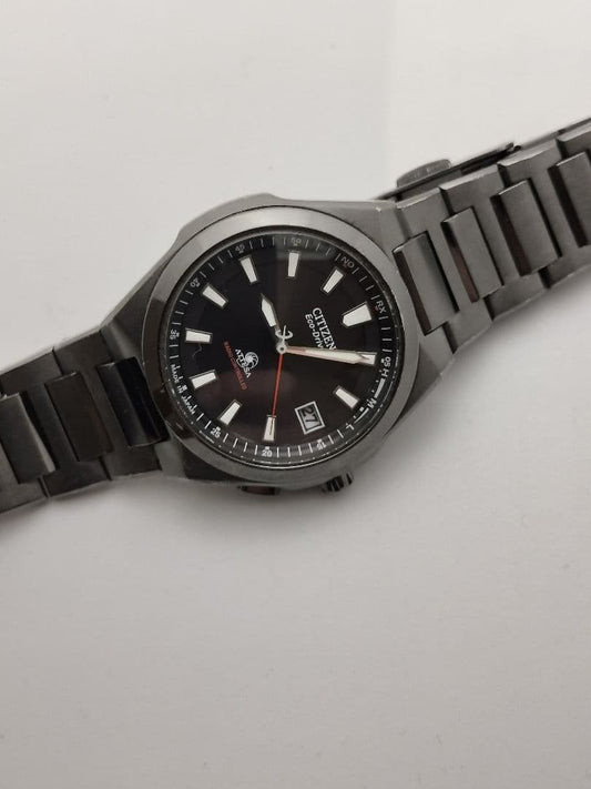 Citizen Attesa All Black 1500pcs Limited Solar Radio Titanium Watch H416 #QY7BJ3