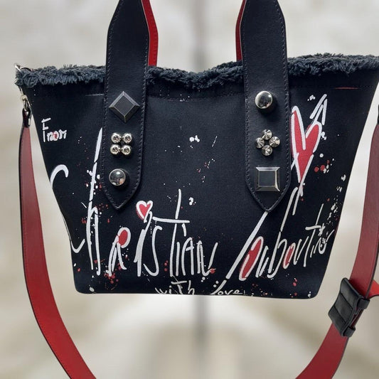 Christian Louboutin tote bag, shoulder bag, frangibus, black #QY8KOT