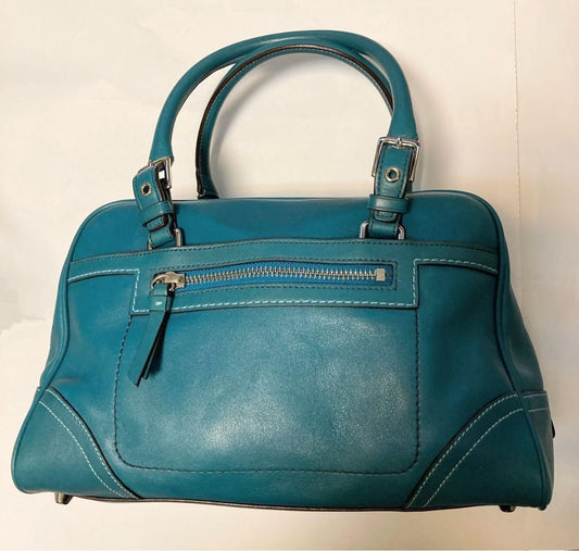 COACH Turquoise Leather Boston Bag #QYC0VL