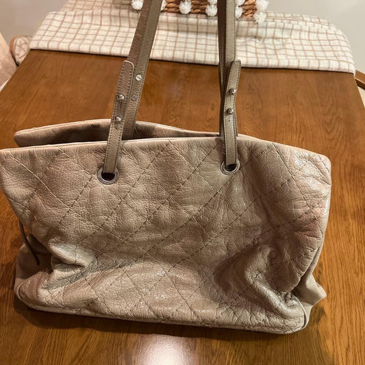 CHANEL Handbag Beige Authentic #QYDYCF