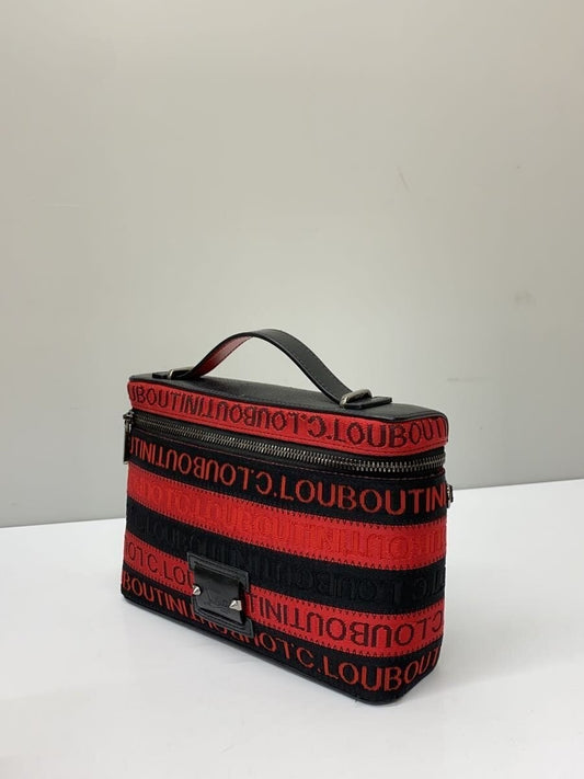 Christian Louboutin Shoulder Bag KYPIPOUCH Canvas RED Stripe #QYL06R