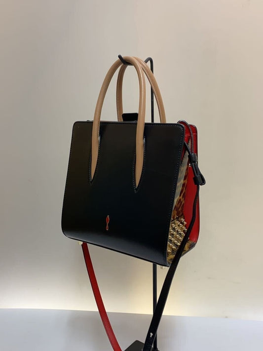 Christian Louboutin Paloma Mini 2-Way Studded Leather Handbag, Black (So #QYK5C2