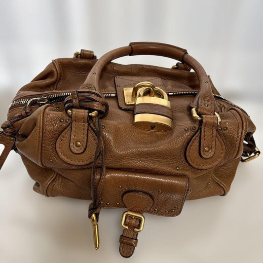 CHLOE Chlo? Paddington Lockable Handbag Brown #QYIWG3