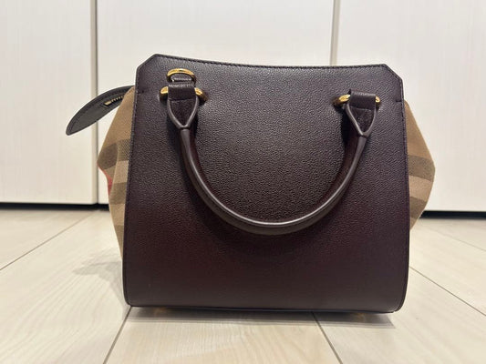 BURBERRY Handbag Brown Leather Women #QYAJ8K