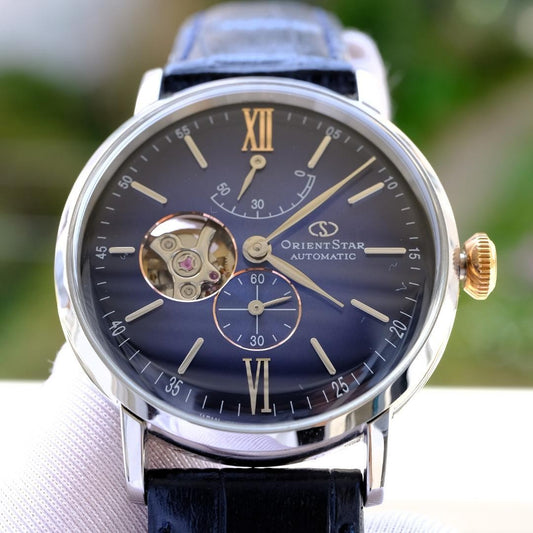 ORIENT STAR limited winding watch, navy #QY00D2