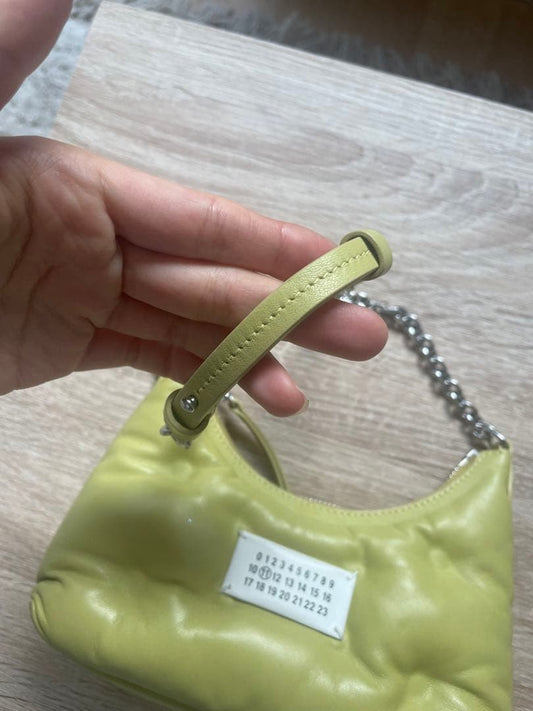 Maison Margiela Glam Slam Bag Yellow Leather Tag Included Mint #QYDBZO